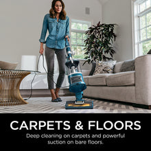 Load image into Gallery viewer, Shark Upright Vacuum, Navigator Lift-Away with Self-Cleaning Brushroll, HEPA Filter, Swivel Steering, Upholstery Tool & Pet Crevice Tool, Perfect for Pets & Multi-Surface, Teal, ZU503AMZ