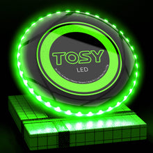 Load image into Gallery viewer, TOSY Flying Disc - 16 Million Color RGB or 36 or 360 LEDs, Extremely Bright, Smart Modes, Auto Light Up, Rechargeable, Perfect Birthday & Camping Gift for Men/Boys/Teens/Kids, 175g frisbees