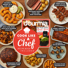 Load image into Gallery viewer, Gourmia Air Fryer - 14 Qt All-in-One Oven with Rotisserie, Digital Display with 12 Presets, Roast, Bake, Broil, Dehydrate, Dishwasher Safe Accessories, Black