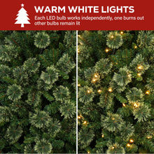 Load image into Gallery viewer, Hykolity 6 ft Prelit Christmas Tree, Artificial Christmas Pine Tree with 350 Warm White LED Lights, 1016 PVC Branch Tips & Needles, Metal Stand and Hinged Branches