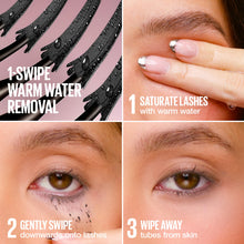 Load image into Gallery viewer, Maybelline Lash Sensational Sky Tubes Tubing Mascara, Extension-Like Lengthening Mascara, 24HR Eye Makeup with Shea Butter & Castor Oil, Very Black, 1 Count