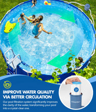 Load image into Gallery viewer, KimFilter Pro Series 1000 GPH Above Ground Pool Filter Pump, Powerful Pool Cartridge Filter Pump, Water Circulation and Filtration System -Improved Water Clean & Clarity, Pools Pumps Above Ground-Gray