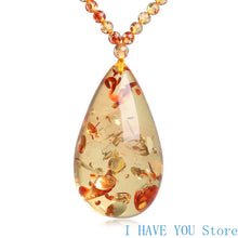 Load image into Gallery viewer, Baltic Flower Drops Pendant Natural Amber Beeswax Necklace Pendant Jewelry for Men and Women Necklaces Jewelry Necklace