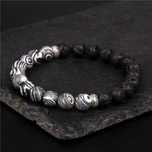 Load image into Gallery viewer, Buddhism Natural Lava Stone Beads Bracelet Men Women 8mm Malachite Beaded Yoga Healing Bracelets Prayer Lucky Jewelry Gifts