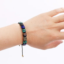 Load image into Gallery viewer, High Quality Mix Natural Stone Square Shape Braided Macrame Bracelet Men Women