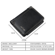 Load image into Gallery viewer, New PU Leather Men Wallets High Quality Zipper Short Desigh Card Holder Male Purse Vintage Coin Holder Men Wallets