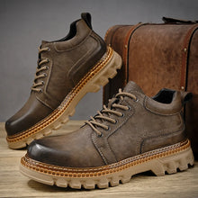 Load image into Gallery viewer, New Genuine Leather Men Boots Cow Leather Upper Durable Sole Lace up Autumn Winter Boots Daily Leisure Outdoor Shoes For Man