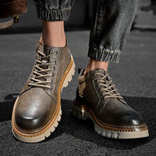 Load image into Gallery viewer, New Genuine Leather Men Boots Cow Leather Upper Durable Sole Lace up Autumn Winter Boots Daily Leisure Outdoor Shoes For Man