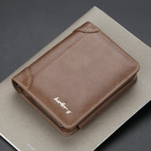 Load image into Gallery viewer, New PU Leather Men Wallets High Quality Zipper Short Desigh Card Holder Male Purse Vintage Coin Holder Men Wallets