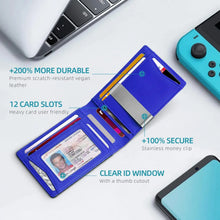 Load image into Gallery viewer, Rfid Leather Luxury Men Wallets Money Bag Slim Thin Man Card Holder Wallet for Men Small Short Purse Male White Vallet Billfold
