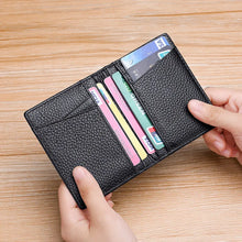 Load image into Gallery viewer, YUECIMIE Super Slim Soft Wallet 100% Genuine Leather Mini Credit Card Holder Wallets Purse Thin Small Card Holders Men Wallet