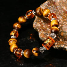 Load image into Gallery viewer, BOEYCJR The God of wealth Tiger Eyes Stone Beads Bangles & Bracelets Jewelry Lucky Energy Couple Bracelet for Women or Men