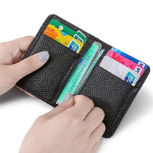 Load image into Gallery viewer, Luxury Men Card Holder Leather Thin Mini Men's Wallet Small Pocket Purse Women Bank Credit Card Holder for Men Card Wallets