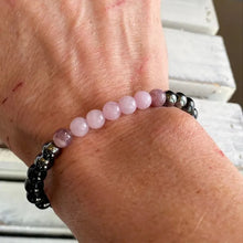 Load image into Gallery viewer, 6mm Tiger Eye with Raw Citrine Nugget Bracelet Empath Moonstone Amethyst Rose Quartz Gemstone Bracelet