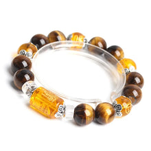 Load image into Gallery viewer, BOEYCJR The God of wealth Tiger Eyes Stone Beads Bangles & Bracelets Jewelry Lucky Energy Blessed Bracelet for Women or Men