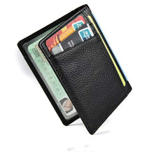 Load image into Gallery viewer, Super Slim Soft Wallet 100% Genuine Leather Mini Credit Card Wallet Purse Card Holders Men Wallet Thin Small
