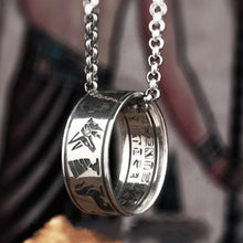 Load image into Gallery viewer, BOCAI Real S925 Silver Jewelry Accessories Vintage Egyptian Anubis Couple Necklace Pendant Trendy Men and Women Ring