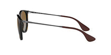 Load image into Gallery viewer, Ray-Ban RB4171 Erika Round Sunglasses, Light Havana/Polarized Grey Gradient Brown, 54 mm