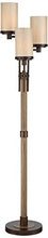 Load image into Gallery viewer, Astoria Rustic Farmhouse Floor Lamp 3-Light Tree Bronze Faux Wood Faux Tea Alabaster Glass for Living Room Reading Bedroom Office Uplight - Franklin Iron Works
