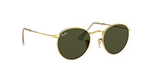 Load image into Gallery viewer, Ray-Ban unisex adult Rb3447n Flat Lens Metal Sunglasses, Gold/Green, 53 mm US