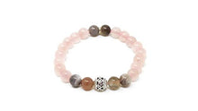 Load image into Gallery viewer, Larimar Accessories | 8mm Mala Beads Bracelet | Mala Gemstone Bracelet | Mala Yoga Bracelet | Mala Prayer Bracelet | Mala Meditation Beads Bracelet | (Rose Quartz & Botswana)