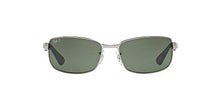 Load image into Gallery viewer, Ray-Ban RB3478 Rectangular Sunglasses, Gunmetal/Green Polarized, 60 mm