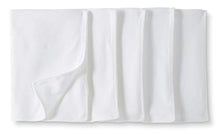 Load image into Gallery viewer, Moon and Back by Hanna Andersson Baby 5-Pack Organic Cotton Reversible Burp Cloth, White, One Size