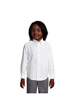 Load image into Gallery viewer, Lands' End School Uniform Boys Long Sleeve Solid Oxford Dress Shirt 14 White