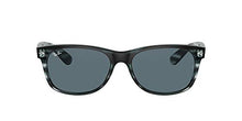 Load image into Gallery viewer, Ray-Ban RB2132 New Wayfarer Square Sunglasses, Striped Blue Havana/Blue, 58 mm