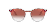 Load image into Gallery viewer, Ray-Ban RB4380N Blaze Round Sunglasses, Matte Transparent/Red Gradient Mirror, 37 mm