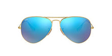 Load image into Gallery viewer, Ray-Ban Unisex-Adult RB3025 Classic Sunglasses, Matte Gold/Green/Blue Mirror, 58 mm