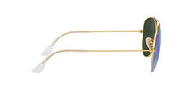 Load image into Gallery viewer, Ray-Ban Unisex-Adult RB3025 Classic Sunglasses, Matte Gold/Green/Blue Mirror, 58 mm