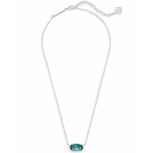 Load image into Gallery viewer, Kendra Scott Elisa Pendant Necklace for Women, Fashion Jewelry, Rhodium-Plated, London Blue
