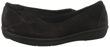 Load image into Gallery viewer, Clarks Women's Ayla Low Ballet Flat, Black Synthetic Nubuck, 7.5 M US