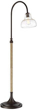 Load image into Gallery viewer, Jackson Bronze and Wood Grain Arc Floor Lamp - Franklin Iron Works