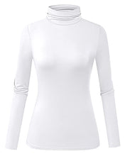 Load image into Gallery viewer, Herou Women's Long Sleeve Lightweight Soft Pullover Turtleneck Tops (01-Light Coffee, X-Small)