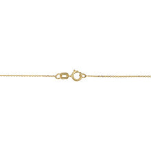 Load image into Gallery viewer, Kooljewelry 14k Yellow Gold Crescent Moon Pendant Cable Chain Necklace (18 inch)