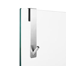 Load image into Gallery viewer, Simtive Extended Shower Door Hooks (7-Inch), Over Door Hooks for Bathroom Frameless Glass Shower Door, Towel Hooks, 2-Pack, Silver