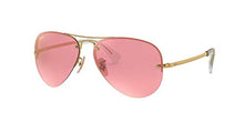 Load image into Gallery viewer, Ray-Ban Unisex-Adult RB3449 Sunglasses, Gold/Pink Mirror, 59 mm