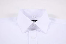 Load image into Gallery viewer, AOLIWEN Boy's Long Sleeve Button-Down Collared Dress Shirt Ruffle Shirts School Uniform Blouse White