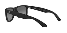 Load image into Gallery viewer, Ray-Ban RB4165 JUSTIN 622/T3 55M Black Rubber/Polarized Grey Gradient Sunglasses For Men For Women