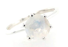 Load image into Gallery viewer, Natural Rainbow Moonstone 925 Solid Sterling Silver Engagement Ring Size 4.75, 5, 5.75, 6, 6.75, 7, 7.75, 8, 8.75, 9, 9.75, 10