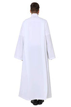 Load image into Gallery viewer, IvyRobes Front Wrap White Clergy ALB Church Worship Alb Garment Small (5'6"-5'9")