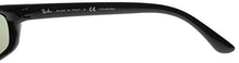 Load image into Gallery viewer, Ray-Ban Men's RB4115 Rectangular Sunglasses, Black/Polarized Green, 57 mm