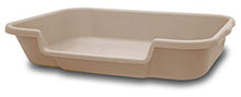 Load image into Gallery viewer, Kitty Go Here Senior Cat Litter Box 24" x 20" x 5" Beach Sand Color. Opening is 12" Wide and 3" from The Floor. Made in The USA are Available Under PuppyGoHere.