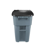 Load image into Gallery viewer, Rubbermaid Commercial Products Brute Rollout Trash/Garbage Can/Bin with Wheels, 50 GAL, for Restaurants/Hospitals/Offices/Back of House/Warehouses/Home, Gray (FG9W2700GRAY)