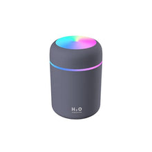 Load image into Gallery viewer, Colorful Cool Mini Cute Humidifier USB 300ml Portable with 7 Colors 2 Fog Mode Ultra Quiet Suitable for Home Car Bedroom Office and Travel (gray)