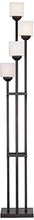 Load image into Gallery viewer, Light Tree Mission Torchiere Floor Lamp 4-Light Bronze Iron Square-Sided White Glass Shades for Living Room Bedroom - Franklin Iron Works