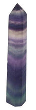 Load image into Gallery viewer, Luckeeper Healing Crystals| 2" Rainbow Fluorite Crystal Wands| 6 Faceted Reiki Chakra Meditation Therapy 4 Pcs