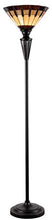 Load image into Gallery viewer, Kenroy Home 32718BRZ Harmond 1 Light Art Glass Torchiere, Bronze Finish